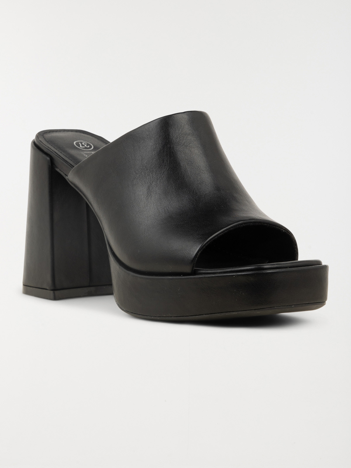 Mules à talons noires femme (36-40) Mules à talons noires femme (36-40)