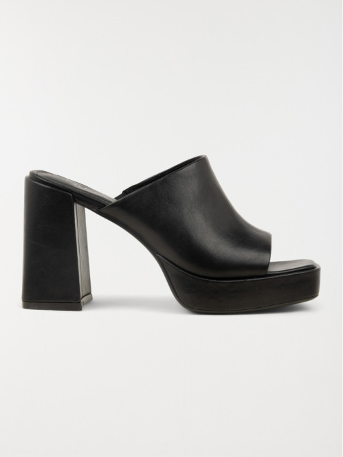 Mules à talons noires femme (36-40)