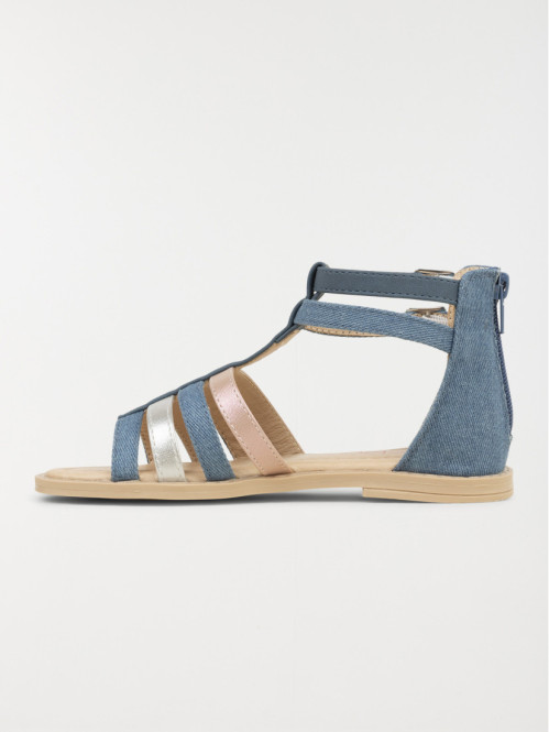 Sandale montante bleue fille (31-35)