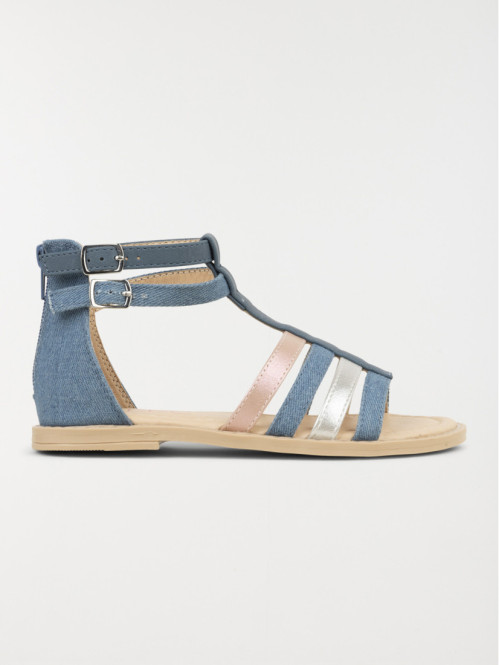 Sandale montante bleue fille (31-35)