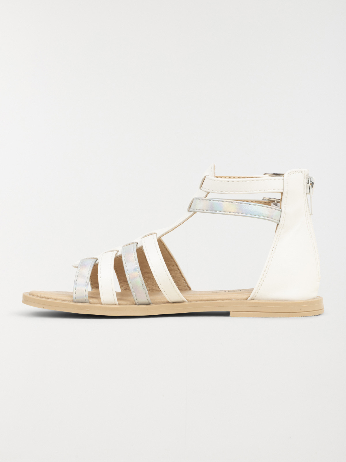 Sandale montante blanche fille (31-36) Sandale montante blanche fille (31-36)