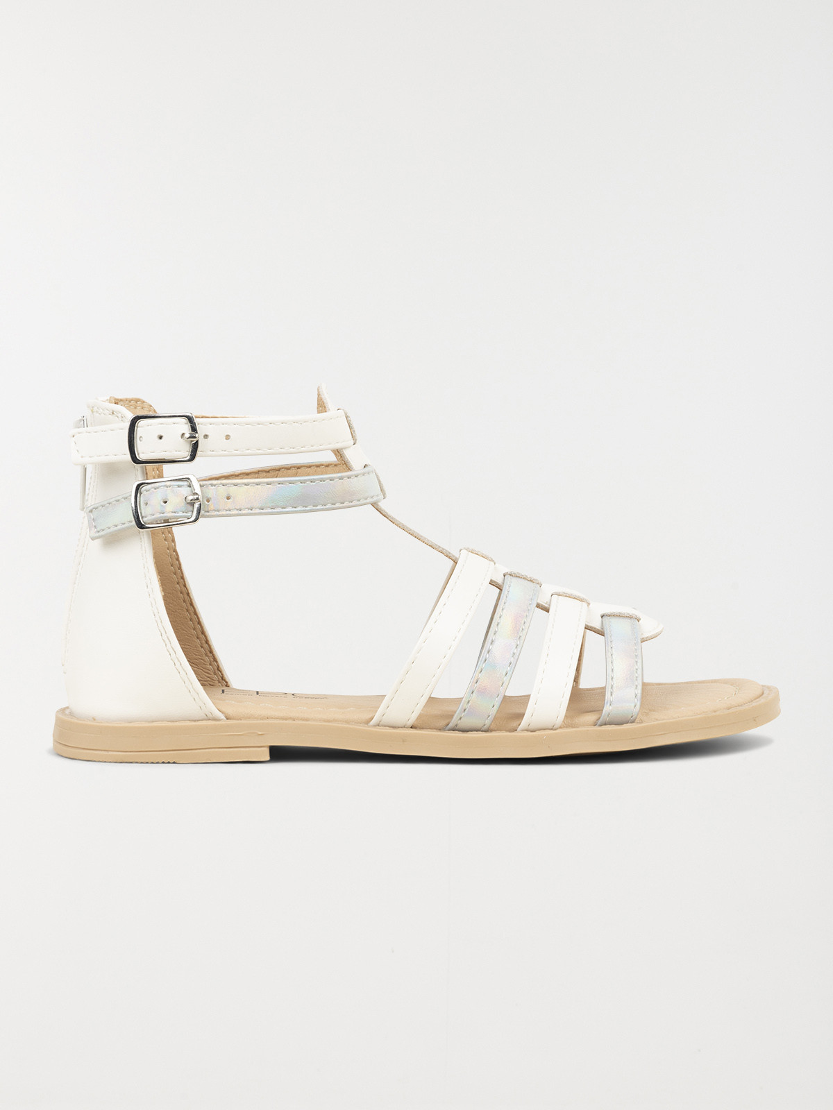 Sandale montante blanche fille (31-36) Sandale montante blanche fille (31-36)