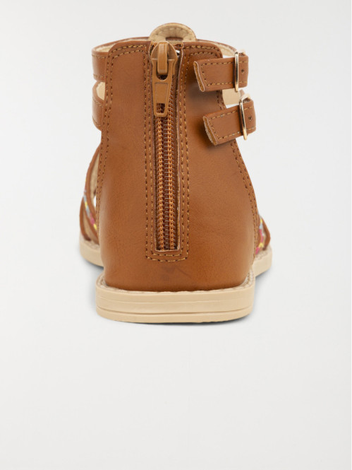 Sandales montantes fille marron (31-38) Sandales montantes fille marron (31-38)