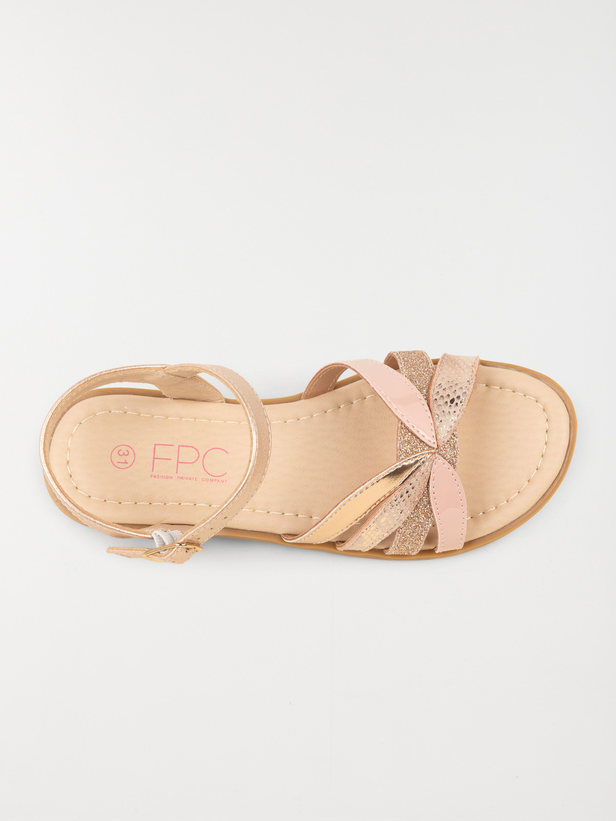 Sandales coloris rose fille (31-34) Sandales coloris rose fille (31-34)
