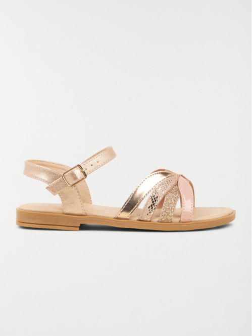Sandales coloris rose fille (31-34)