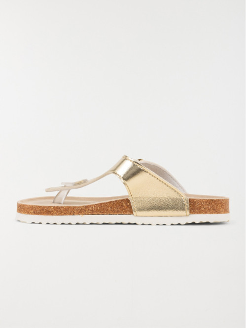 Mules entredoigts dorées...