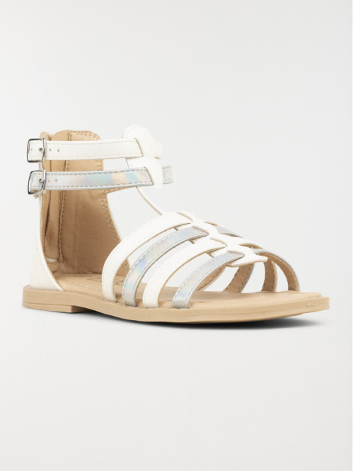 Sandale montante blanche...