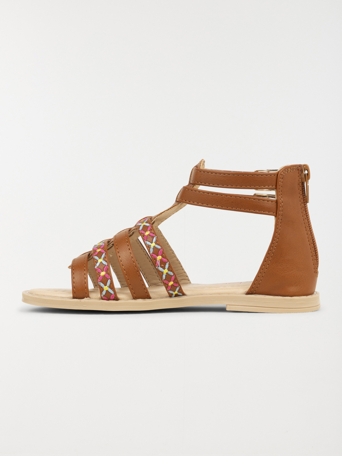 Sandales montantes fille marron (24-30) Sandales montantes fille marron (24-30)