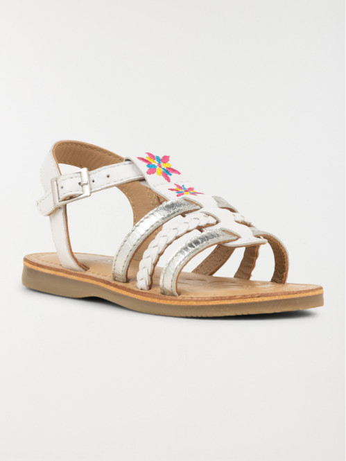 Sandales brides argentées fille (24-30) Sandales brides argentées fille (24-30)