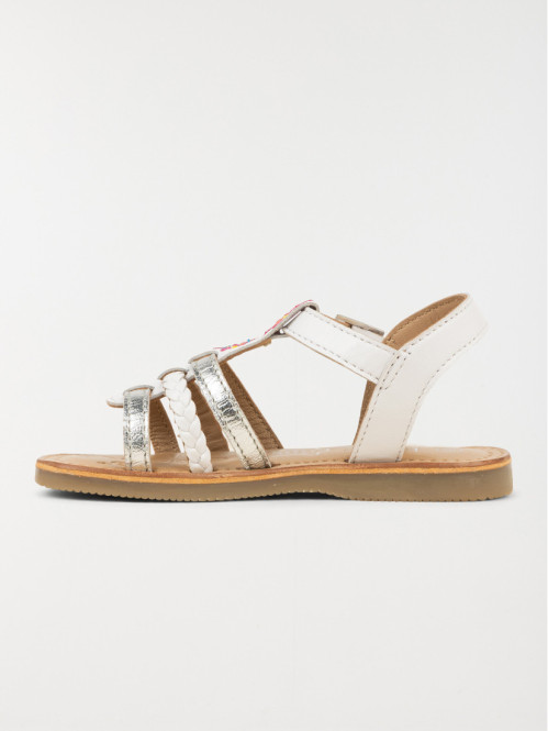 Sandales brides argentées fille (24-30) Sandales brides argentées fille (24-30)