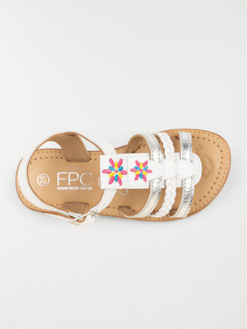 Sandales brides argentées fille (24-30) Sandales brides argentées fille (24-30)