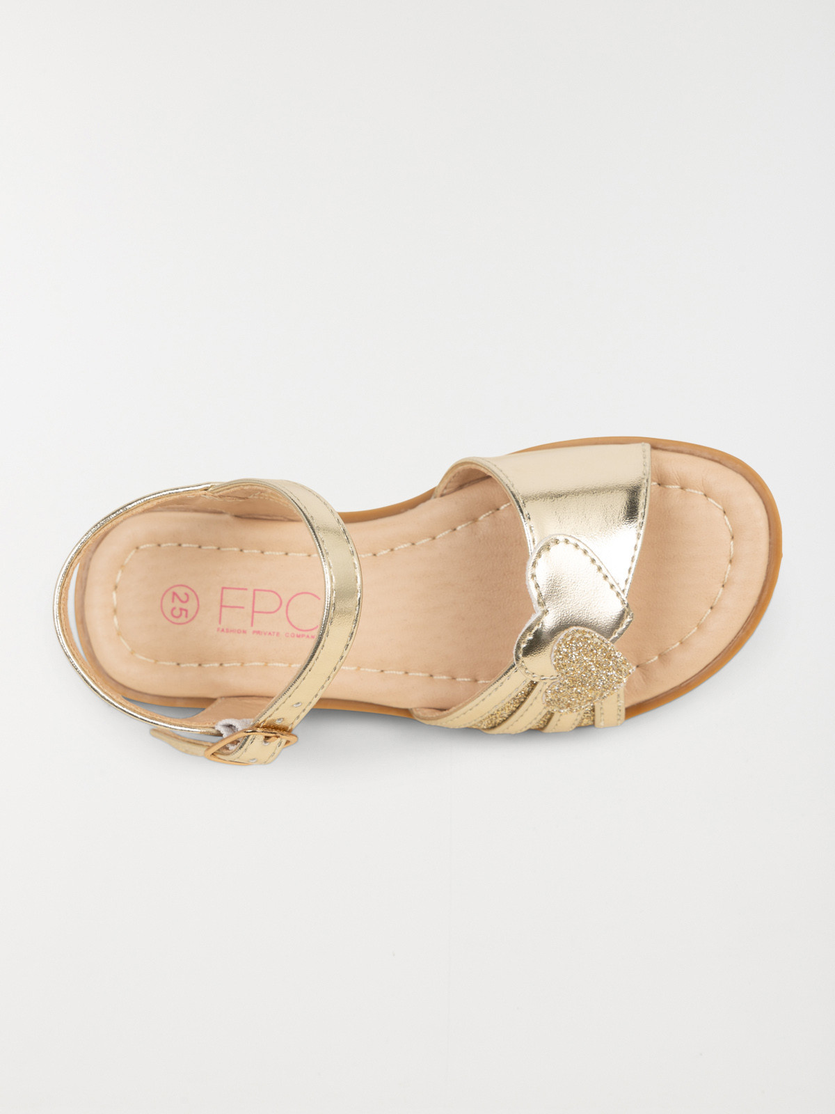 Sandale coeur coloris doré fille (25-30) Sandale coeur coloris doré fille (25-30)