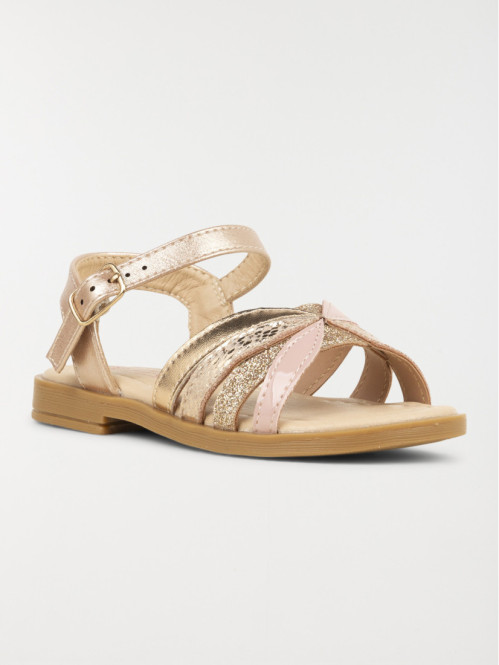 Sandales coloris rose fille (24-30)