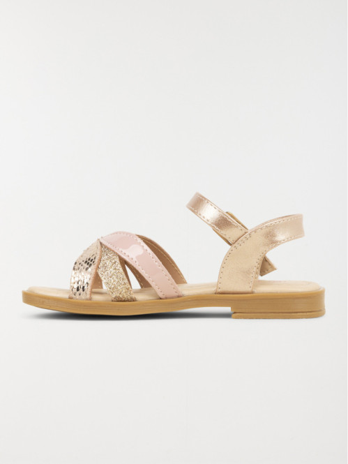 Sandales coloris rose fille (24-30)