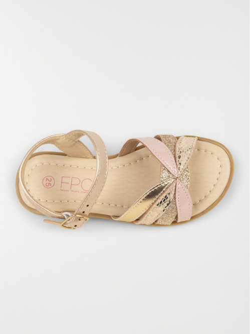 Sandales coloris rose fille (24-30)