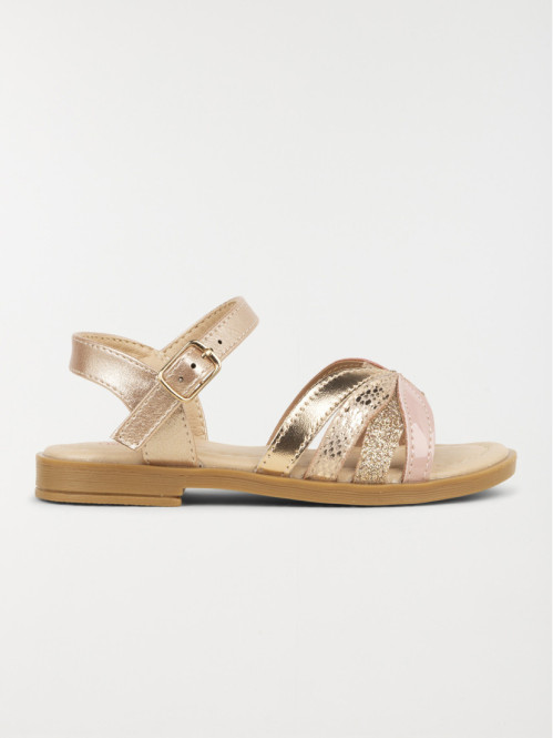 Sandales coloris rose fille (24-30)