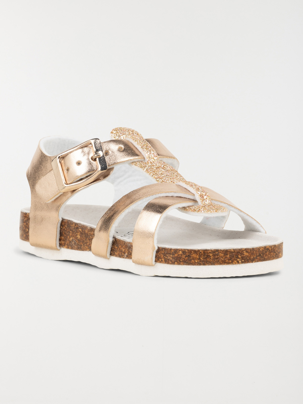 Sandales roses dorées fille (24-30)