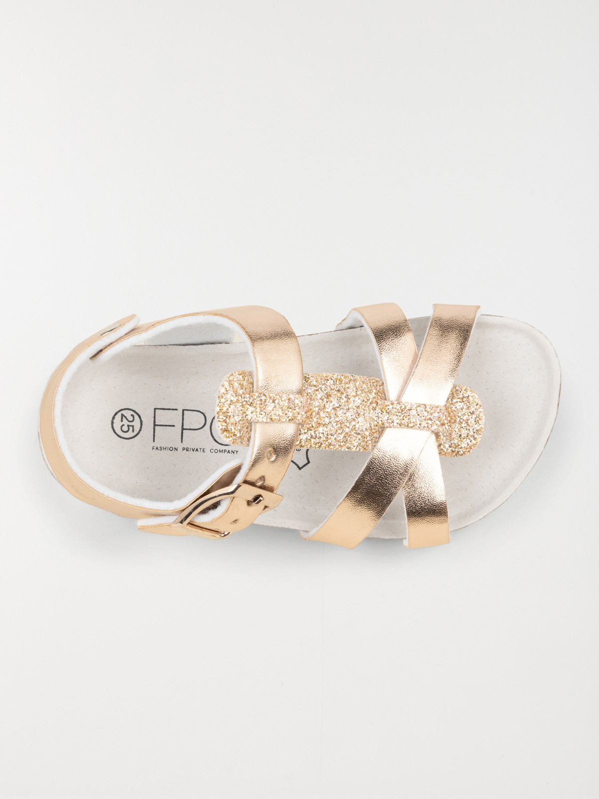 Sandales roses dorées fille (24-30)