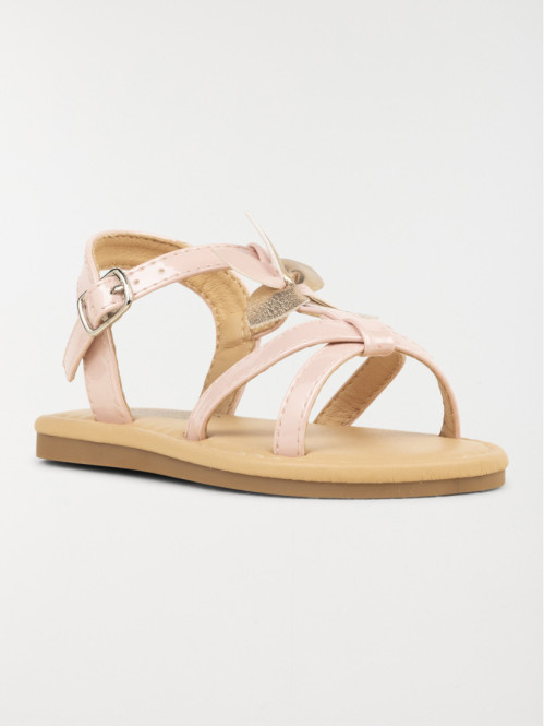 Sandales roses plates fille (24-30)