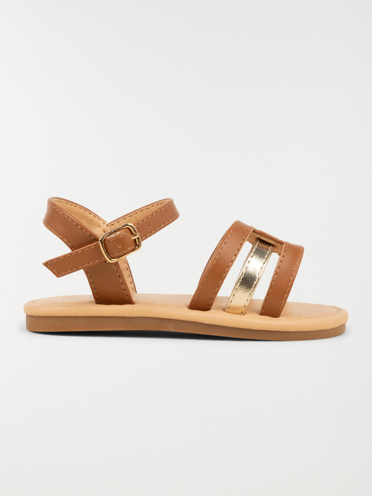 Sandale marron bride dorée fille (25-30) Sandale marron bride dorée fille (25-30)