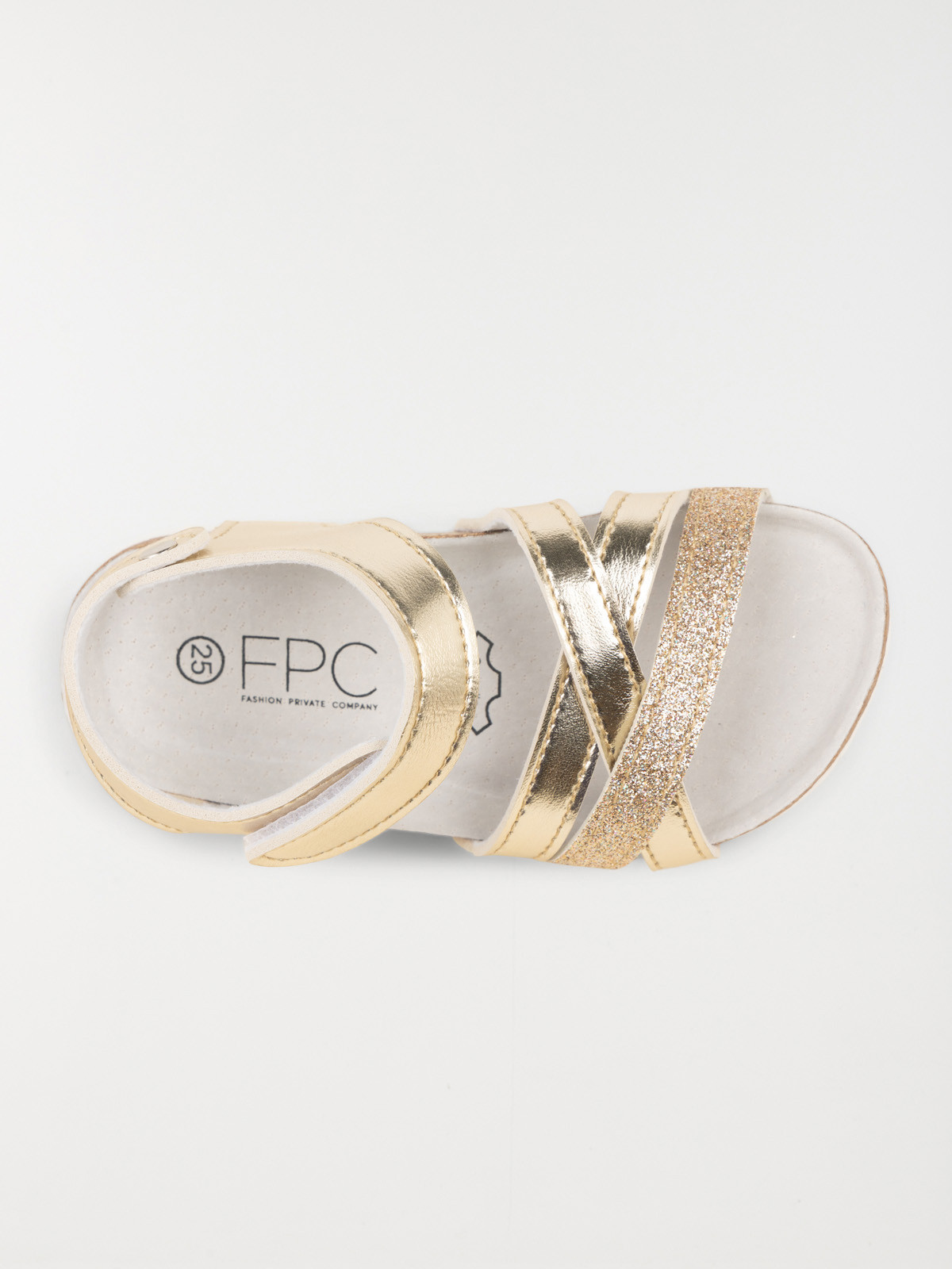 Sandale marron bride dorée fille (24-30)