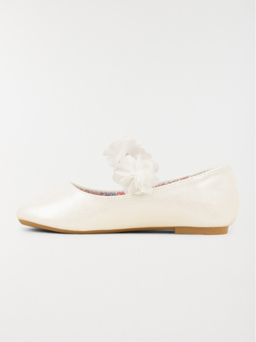 Ballerine blanche irisée fille (25-30)