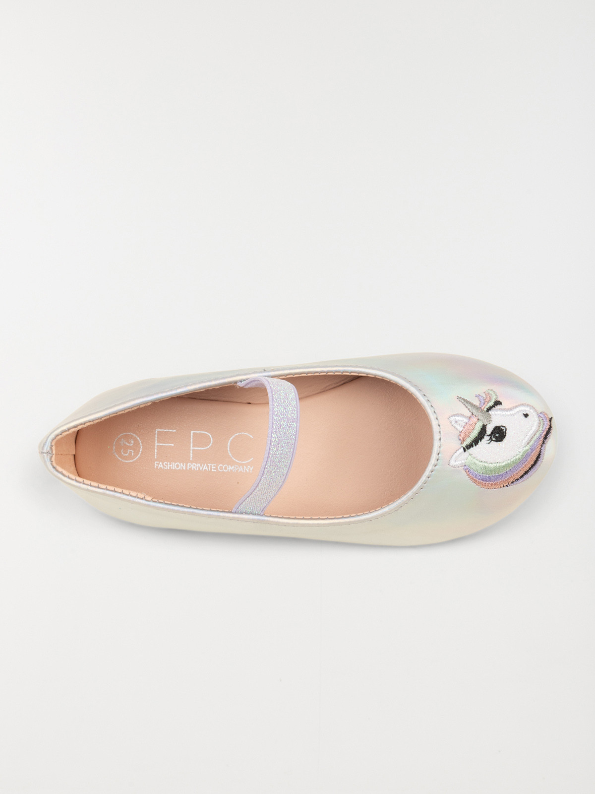 Ballerine argentée licorne fille (24-29)