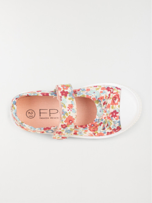 Tennis fleurie toile noeud fille (24-30) Tennis fleurie toile noeud fille (24-30)