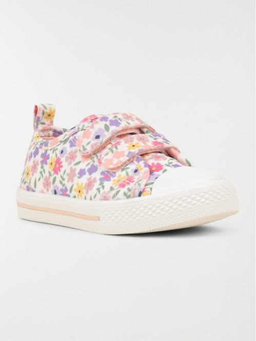 Tennis toile fille fleurie (24-30) Tennis toile fille fleurie (24-30)