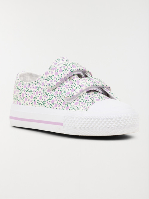 Tennis toile fleurie fille (24-30)