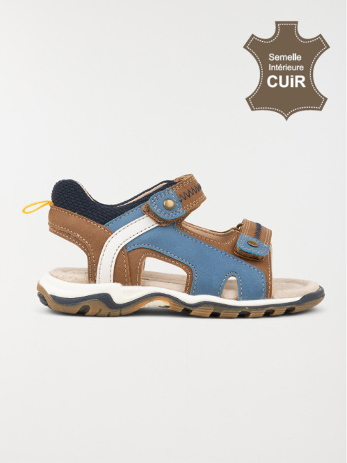 Sandale garçon marron et bleue (24-30)