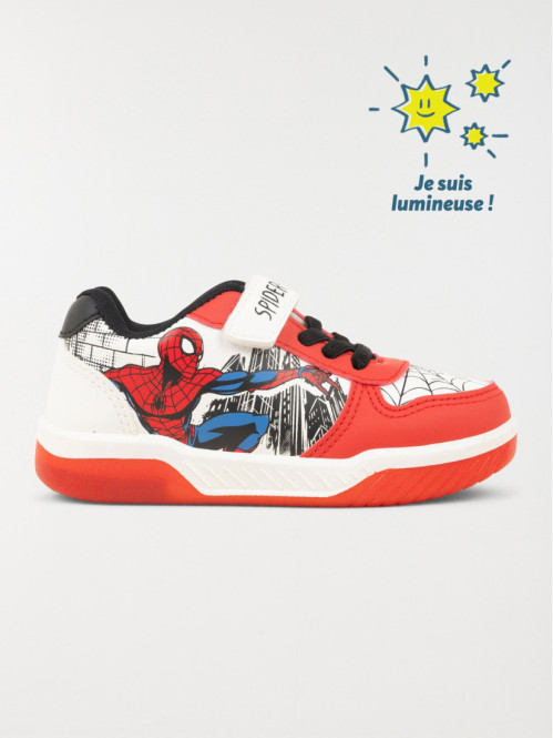 Basket Spiderman garçon blanc (25-30)