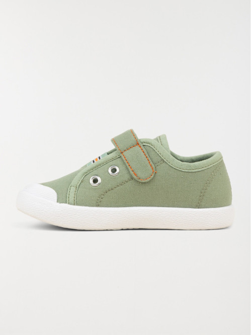 Tennis toile scratch garçon vert (24-29)