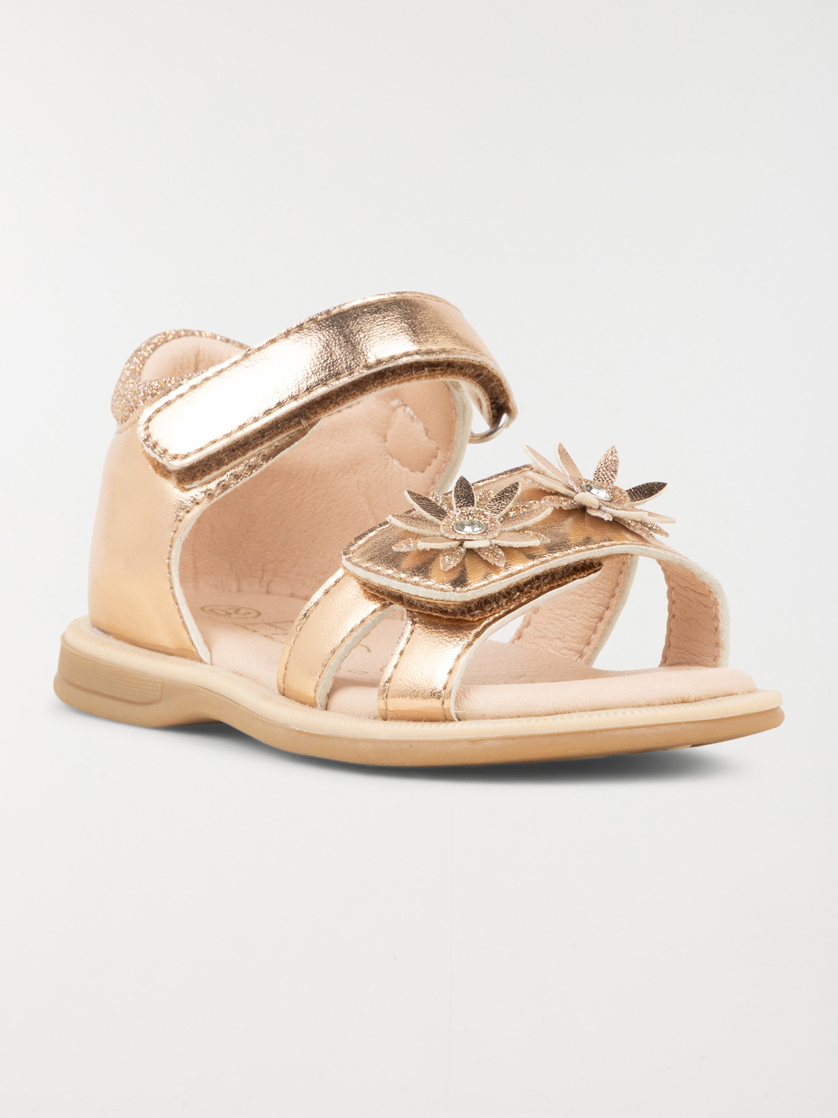 Sandales roses dorées fille (19-23)