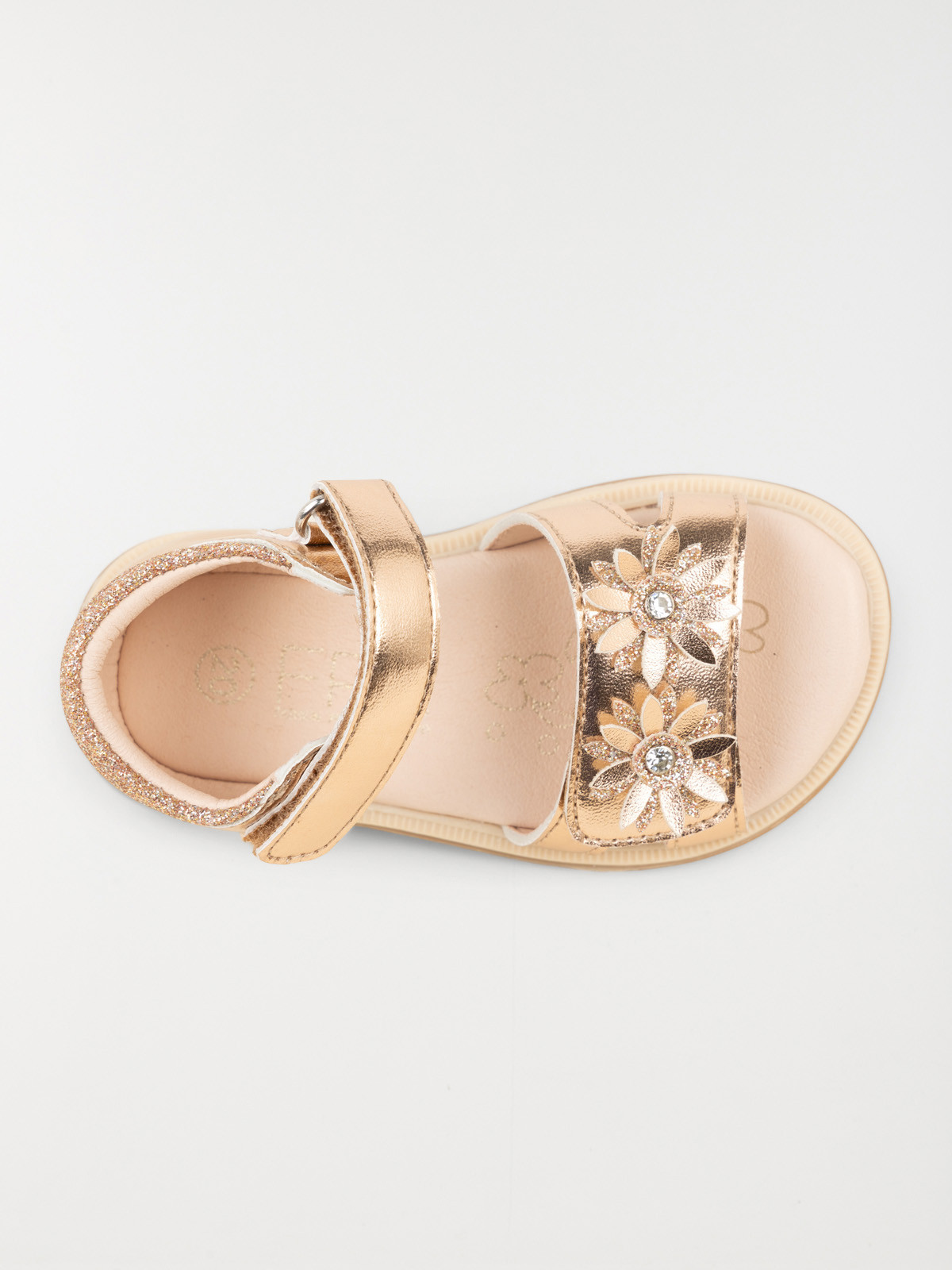 Sandales roses dorées fille (19-23)