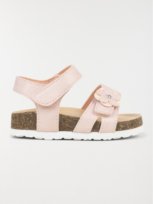 Sandales roses plates fille (20-23)