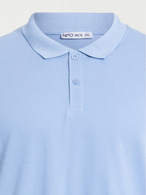 Polo sky blue grande taille homme