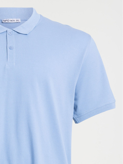 Polo sky blue grande taille homme