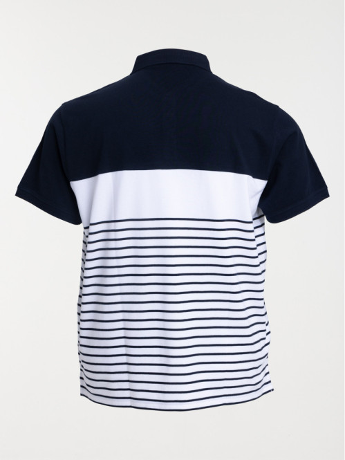 Polo rayé grande taille homme