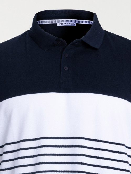 Polo rayé grande taille homme
