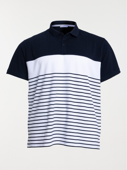 Polo rayé grande taille homme