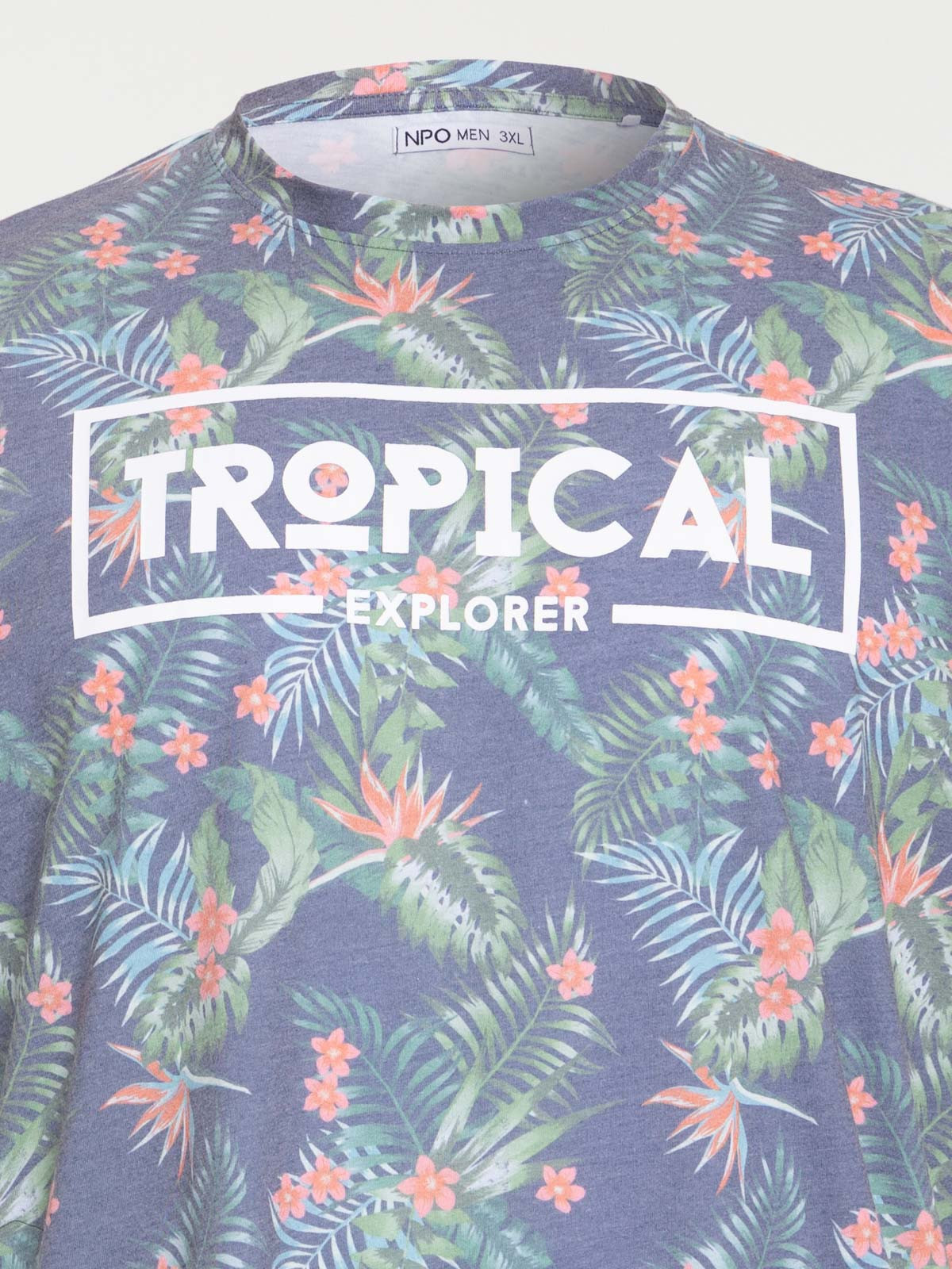 T-shirt tropical grande taille homme