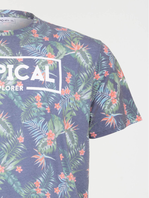 T-shirt tropical grande taille homme