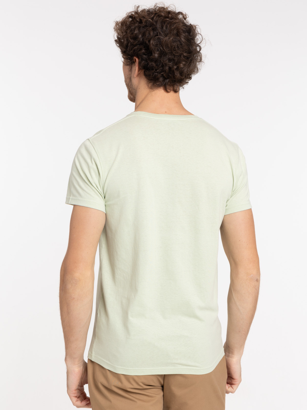 T-shirt homme col V smoothie green