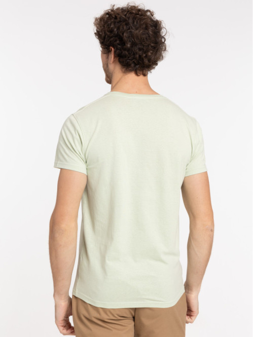 T-shirt homme col V smoothie green
