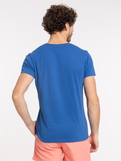 T-shirt homme col rond bleu franc