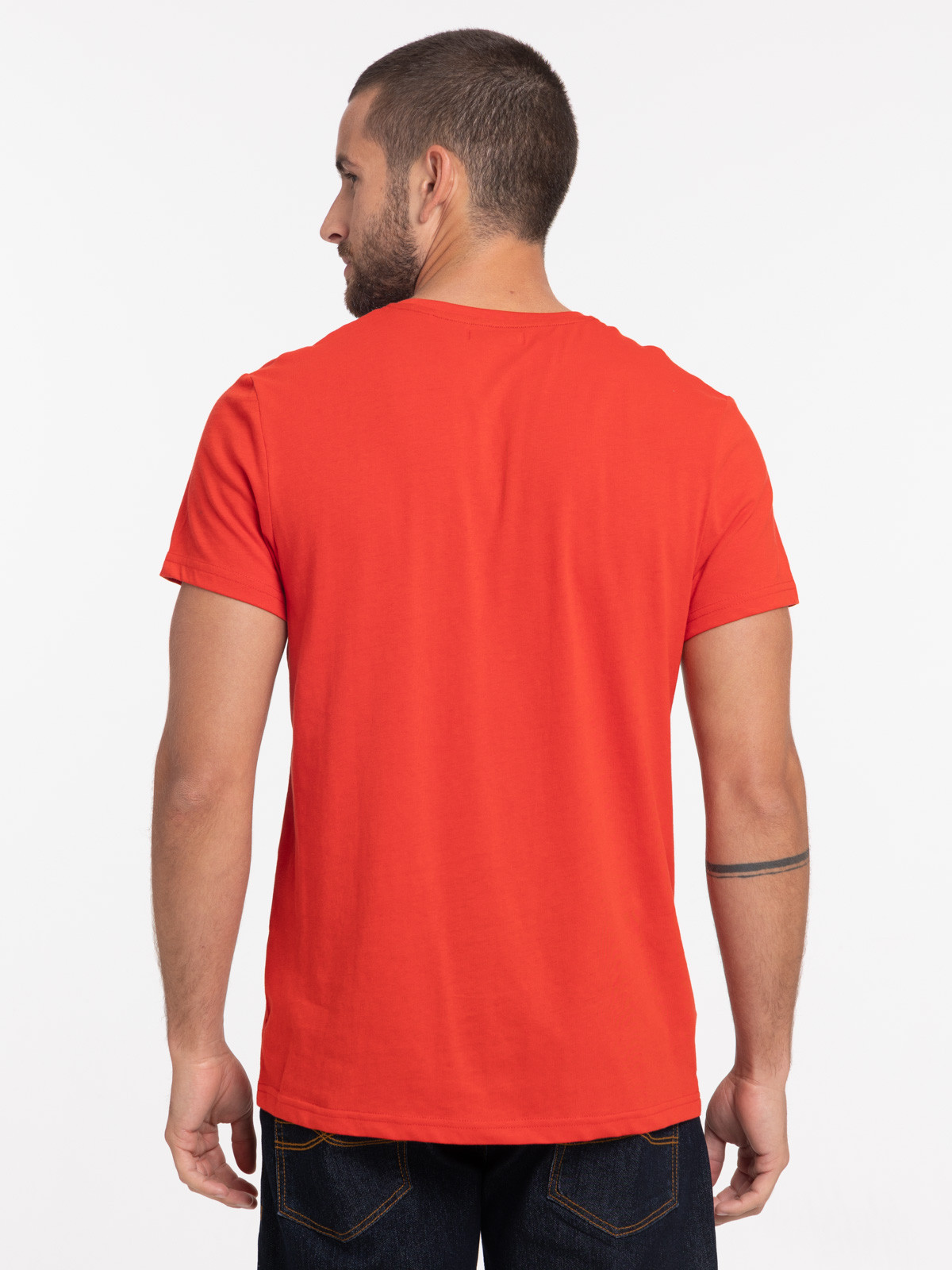 T-shirt Saint-Malo coloris tomate homme T-shirt Saint-Malo coloris tomate homme