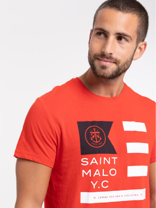 T-shirt Saint-Malo coloris tomate homme T-shirt Saint-Malo coloris tomate homme