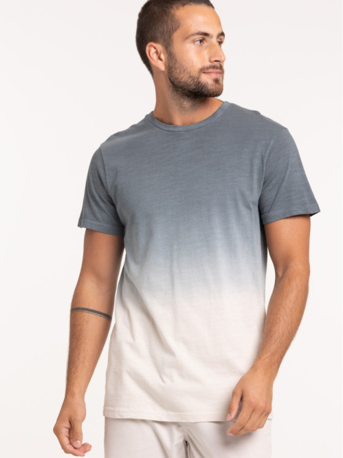 T-shirt deep dye coloris gunmetal homme