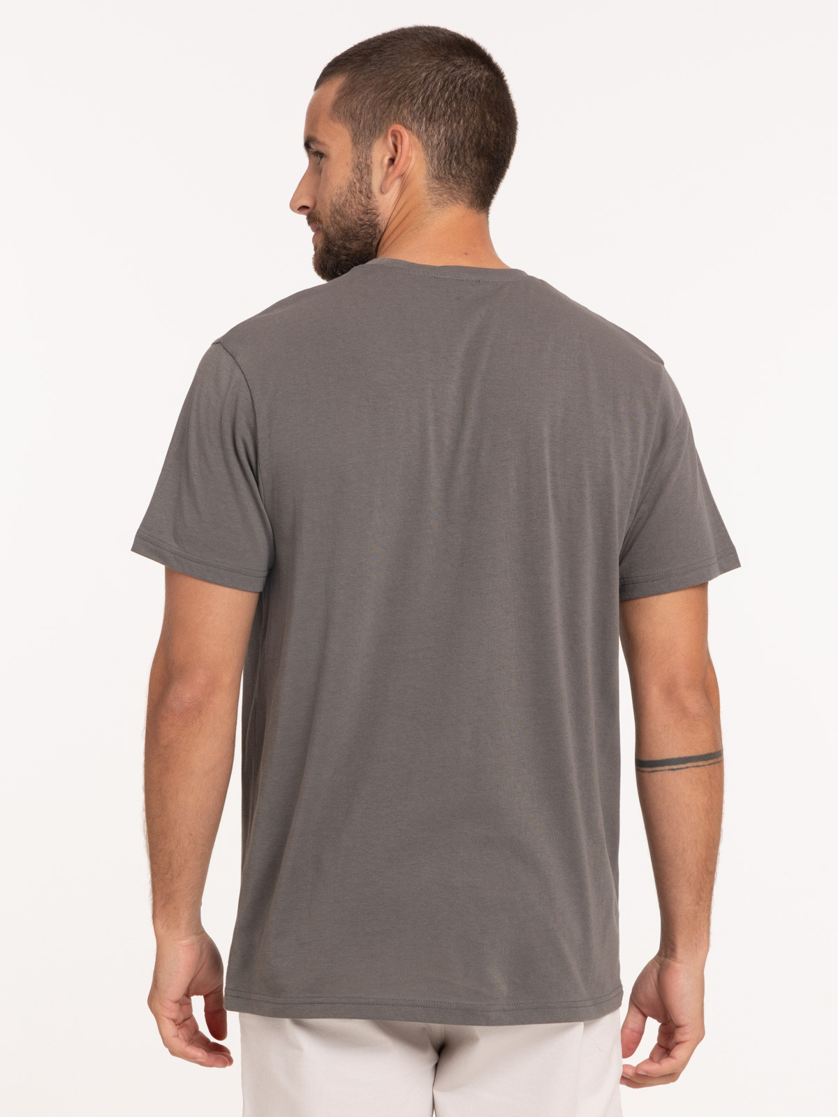 T-shirt imprimé moto gunmetal homme